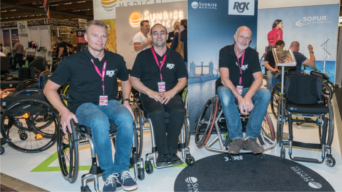 O Fotomagazin / INTEGRA 2018  /  Bandagist BAAR am Stand von Sunrise Medical